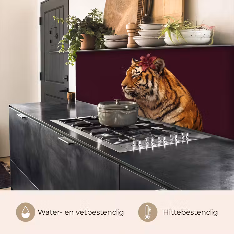 Keuken achterwand - Tijger - Bloem - Dieren — 5