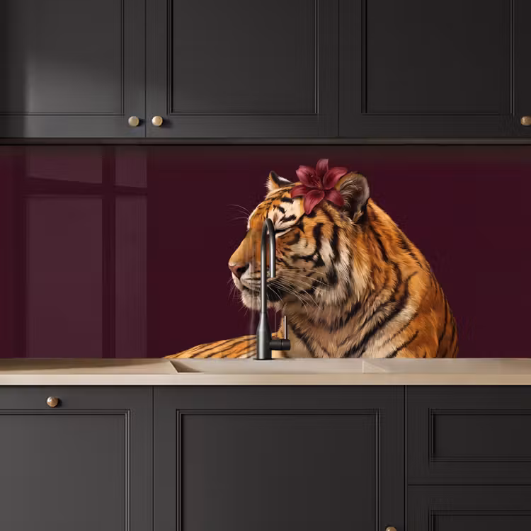 Keuken achterwand - Tijger - Bloem - Dieren — 6