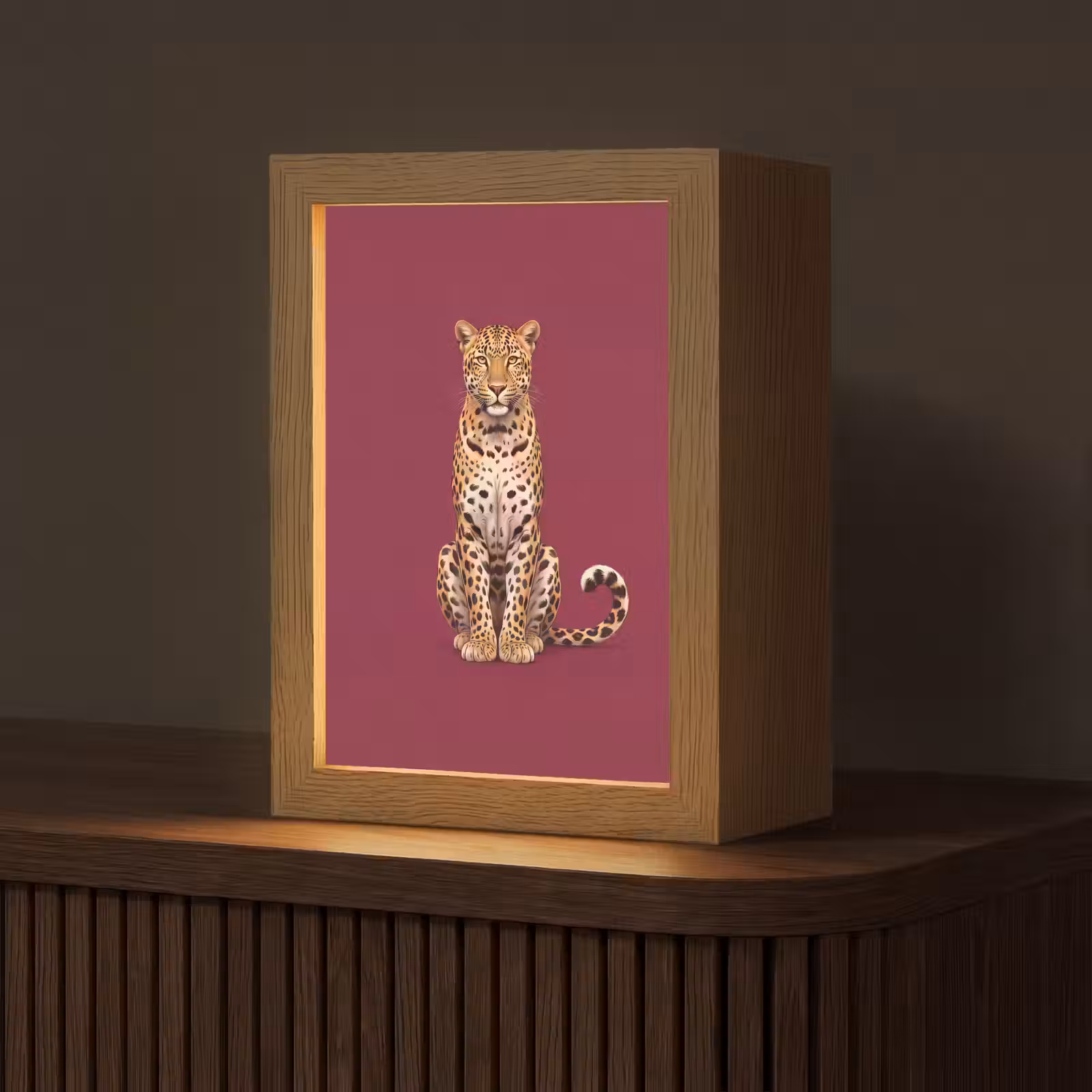 Gepersonaliseerd Lightbox - Kat - Dieren - Rood — 1
