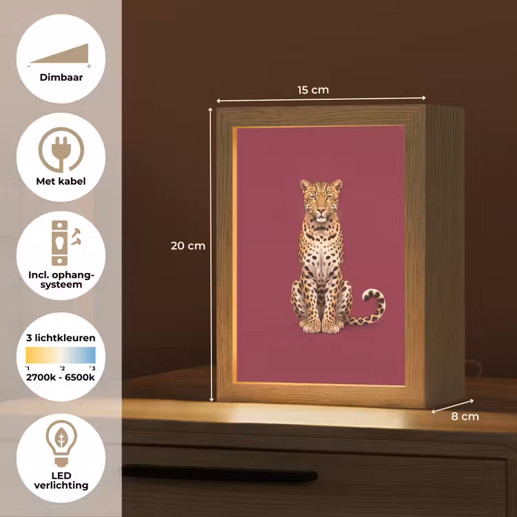 Gepersonaliseerd Lightbox - Kat - Dieren - Rood — 7
