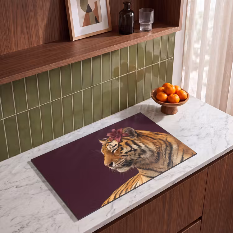 Inductiebeschermer - Tijger - Bloem - Dieren — 3