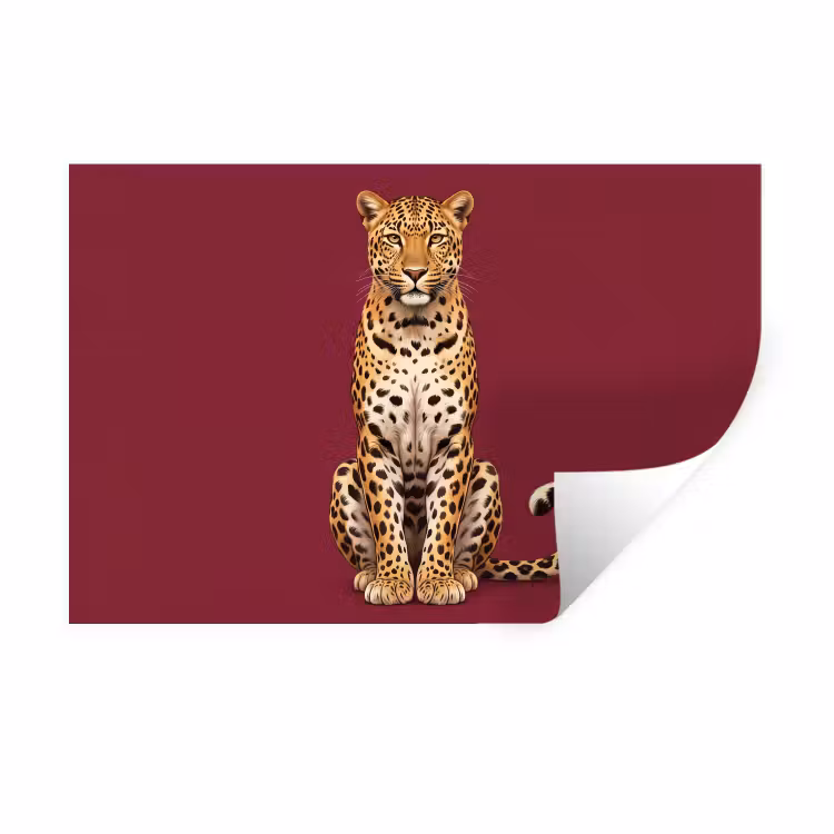 Muursticker - Kat - Dieren - Rood — 1