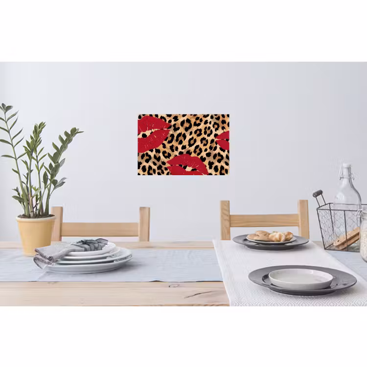 Muursticker - Kusafdruk - Dierenprint - Rood — 3