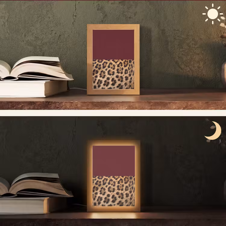 Gepersonaliseerd Lightbox - Vacht - Patroon - Bordeaux — 5