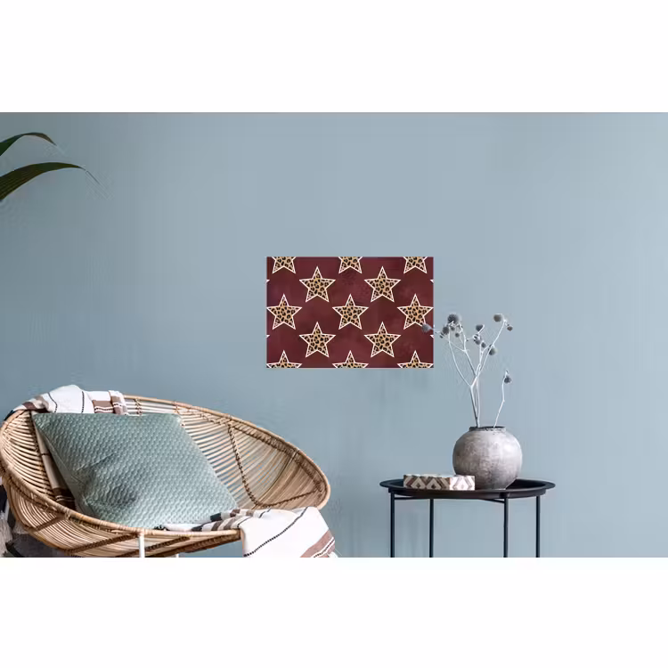 Muursticker - Sterren - Luipaardprint - Rood — 4