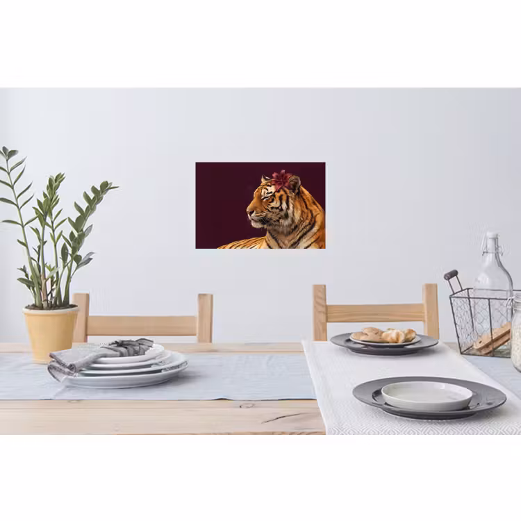 Muursticker - Tijger - Bloem - Dieren — 3