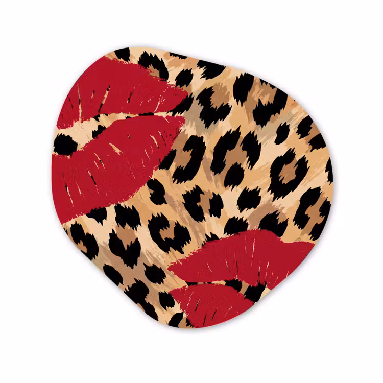 Organisch schilderij forex - Kusafdruk - Dierenprint - Rood — 1