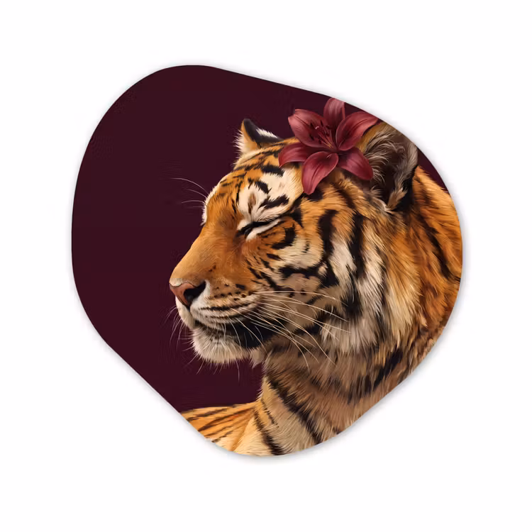 Organisch schilderij forex - Tijger - Bloem - Dieren — 1