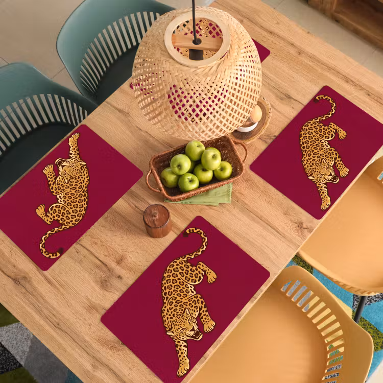 Placemat - 6 stuks - Kat - Aanvallend - Dieren — 4