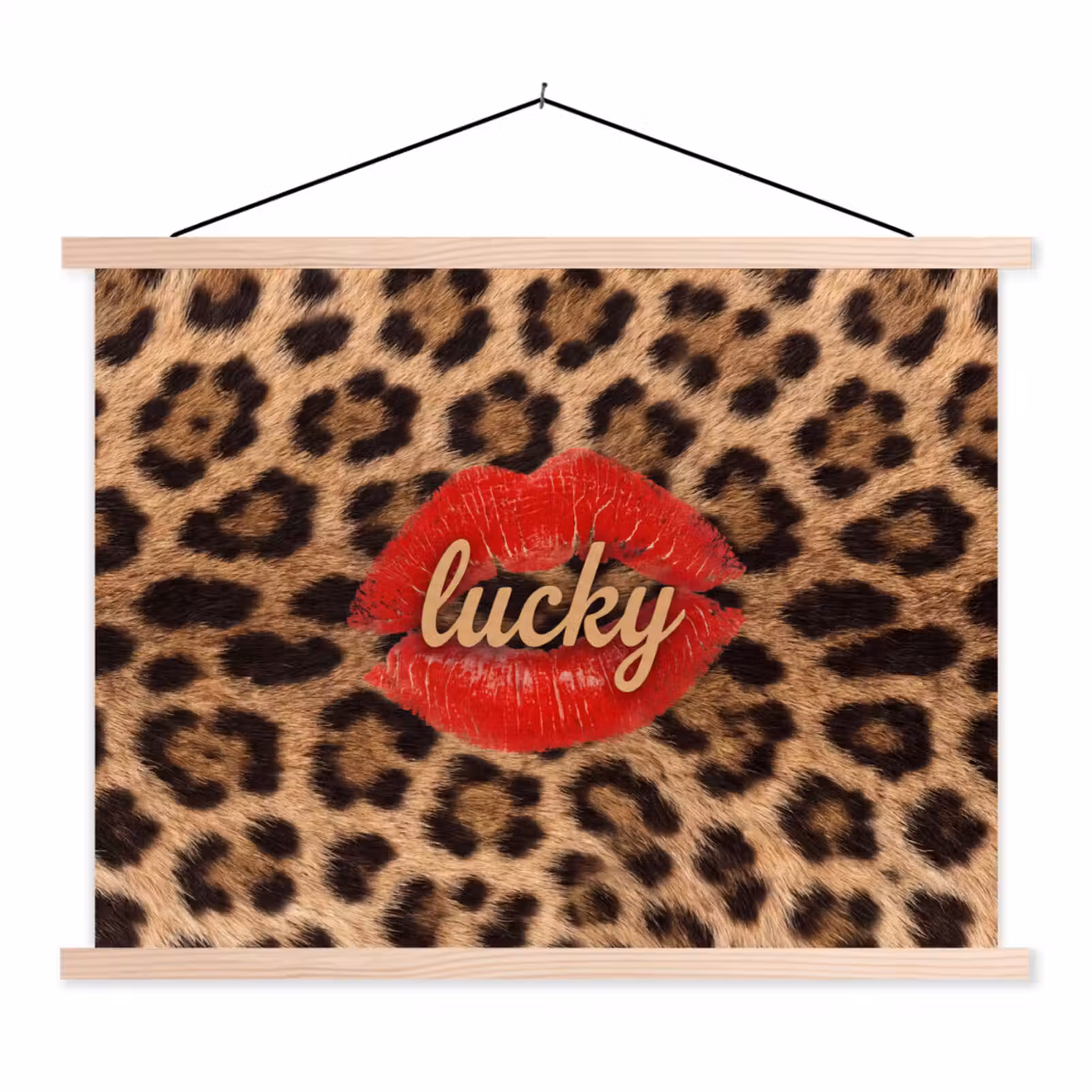 Schoolplaat - Dierenprint - Lippen - Rood — 1