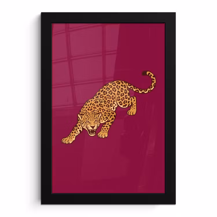 Poster met lijst - Kat - Aanvallend - Dieren — 1