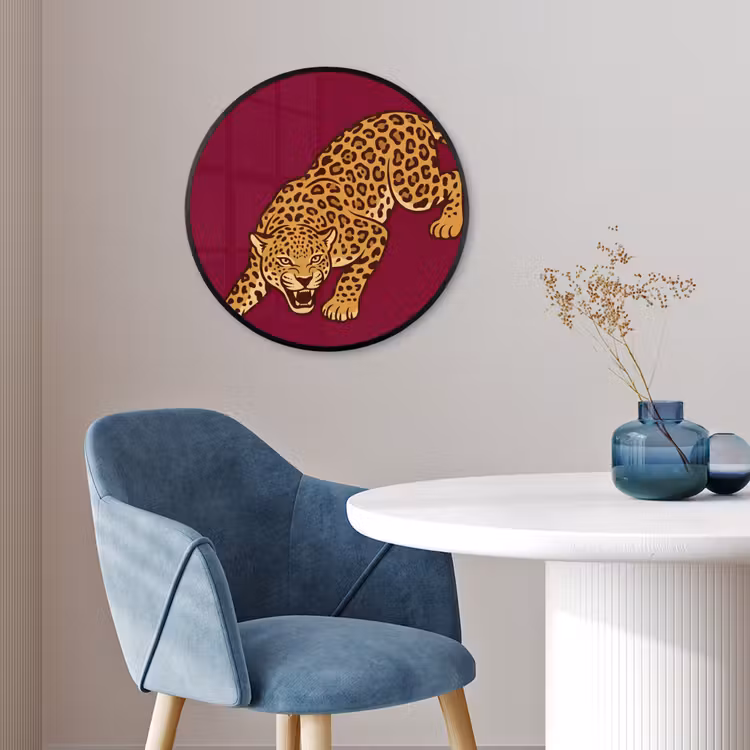 Ronde fotolijst - Kat - Aanvallend - Dieren — 4