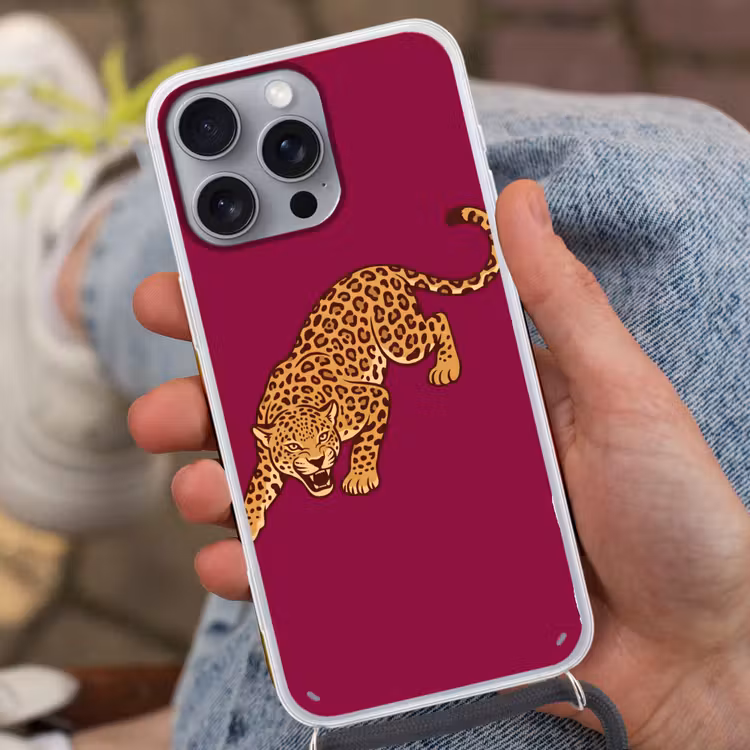 Telefoonhoesje met koord - Kat - Aanvallend - Dieren — 2