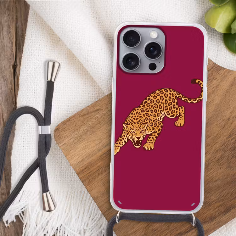 Telefoonhoesje met koord - Kat - Aanvallend - Dieren — 3