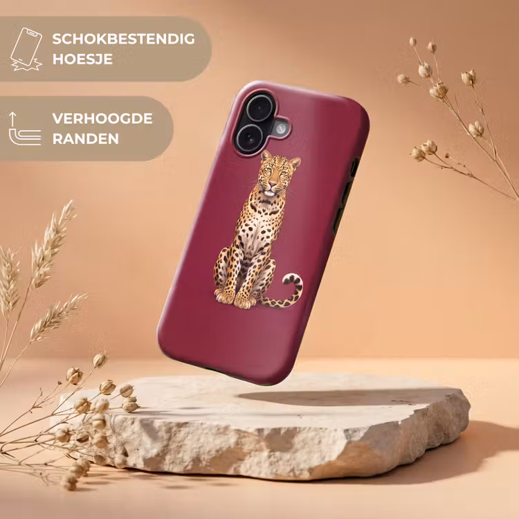 Telefoonhoesje Toughcase - Kat - Dieren - Rood — 5
