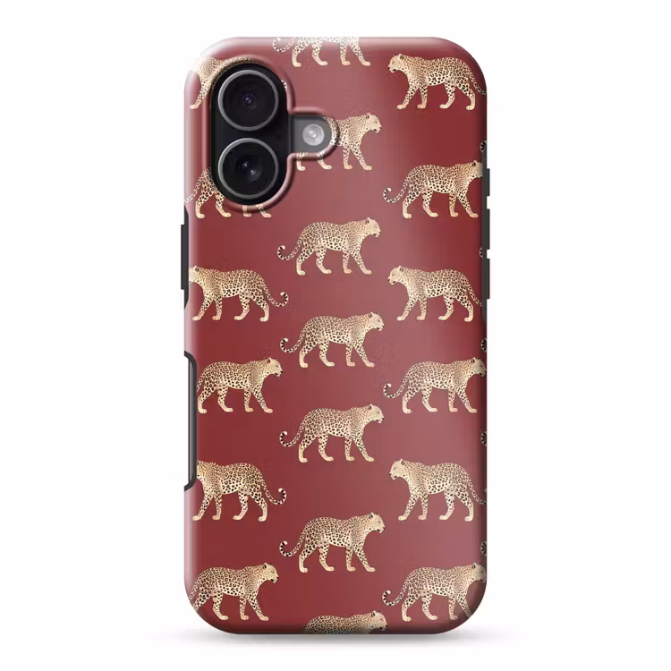 Telefoonhoesje Toughcase - Katten - Patroon - Rood — 1
