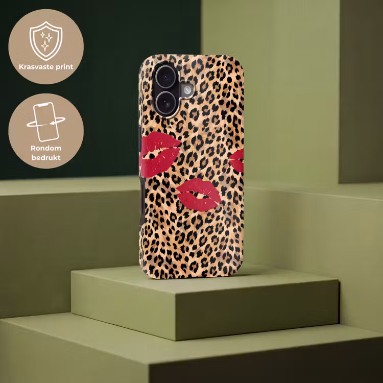 Telefoonhoesje Toughcase - Kusafdruk - Dierenprint - Rood — 7