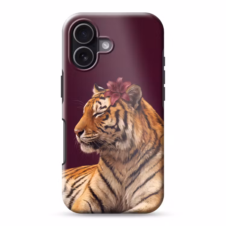 Telefoonhoesje Toughcase - Tijger - Bloem - Dieren — 1