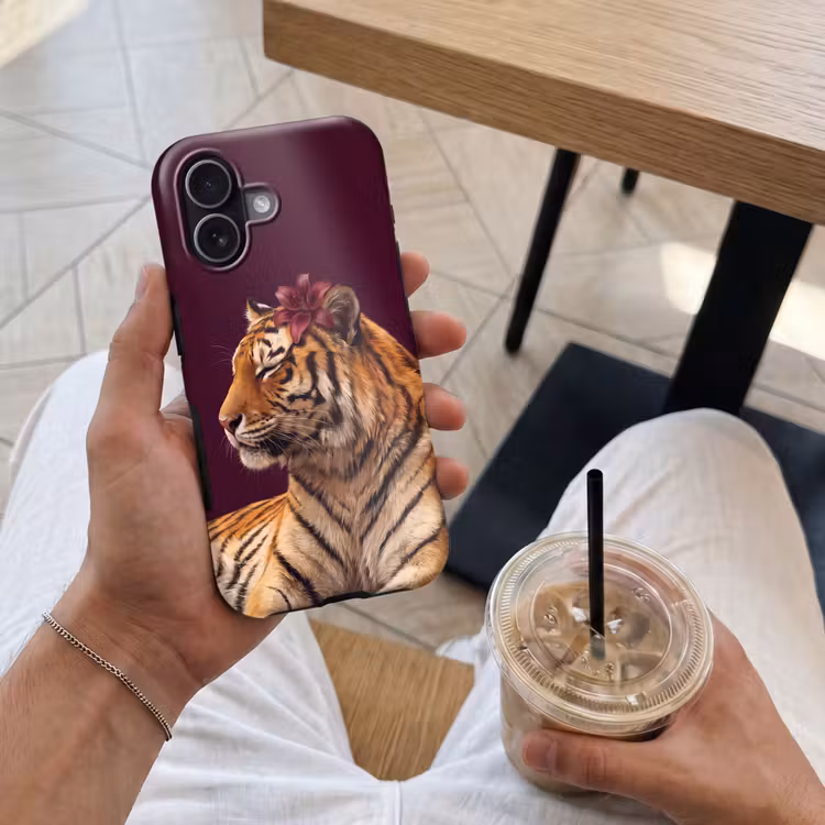 Telefoonhoesje Toughcase - Tijger - Bloem - Dieren — 4