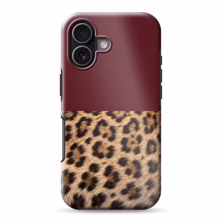 Telefoonhoesje Toughcase - Vacht - Patroon - Bordeaux — 1