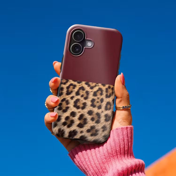 Telefoonhoesje Toughcase - Vacht - Patroon - Bordeaux — 2