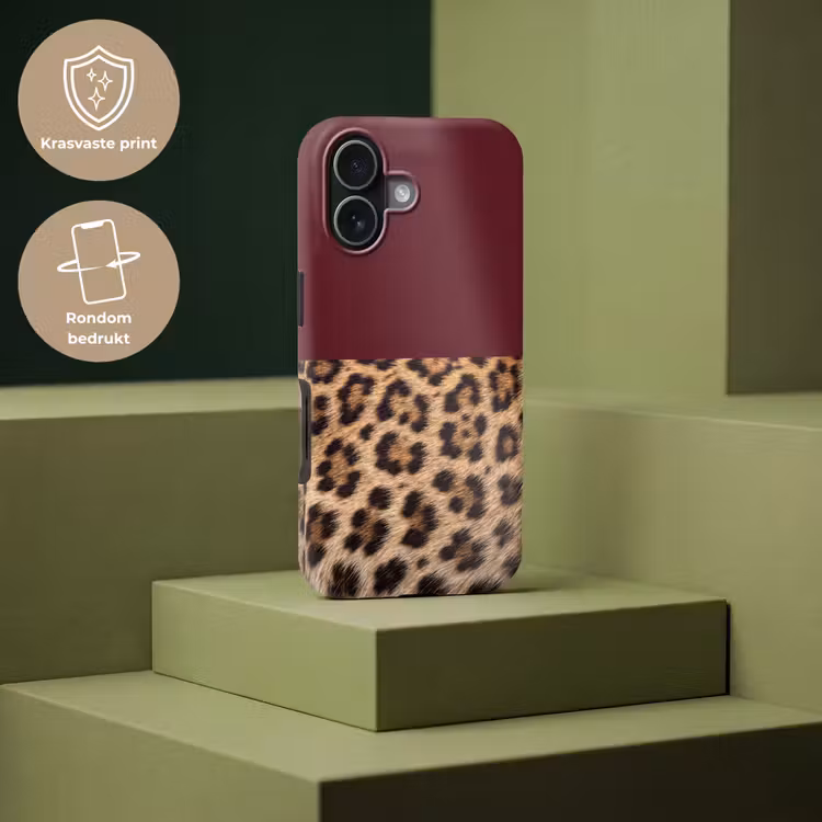 Telefoonhoesje Toughcase - Vacht - Patroon - Bordeaux — 7