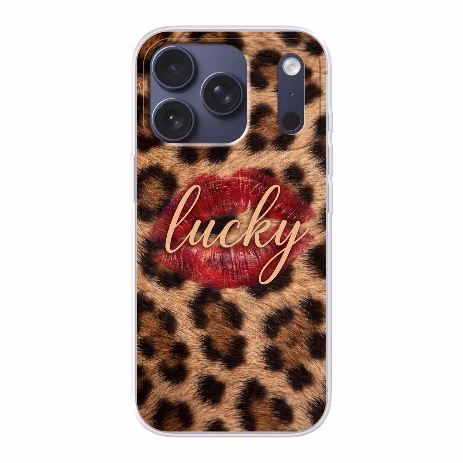 Telefoonhoesje - Dierenprint - Lippen - Rood — 1