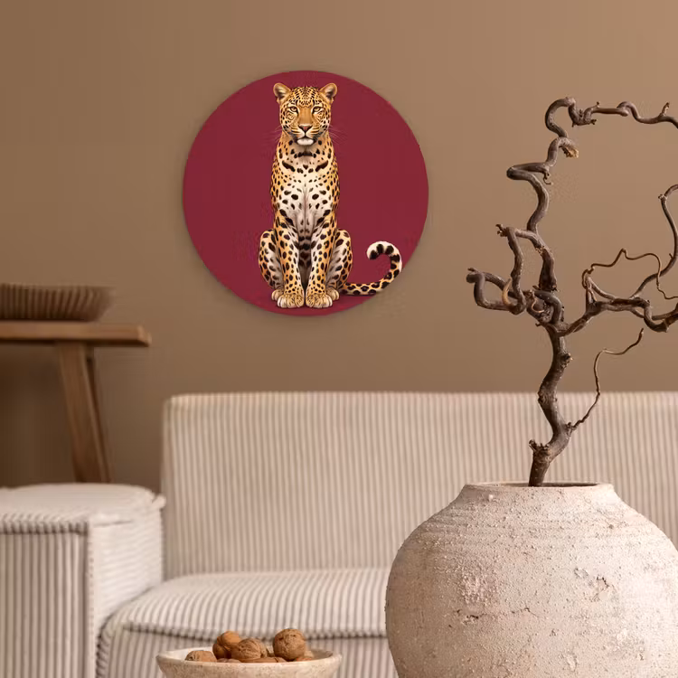 Muurcirkel glas - Kat - Dieren - Rood — 2
