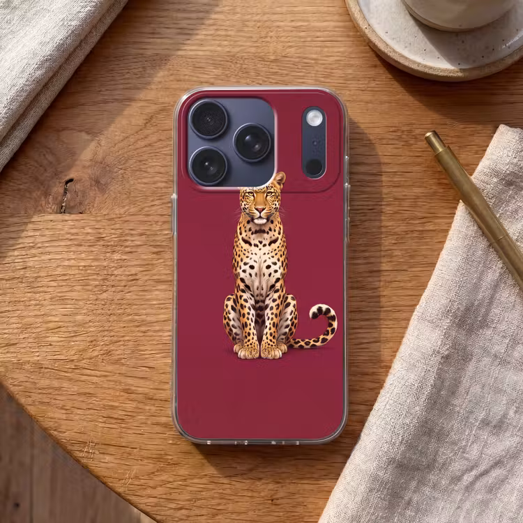 Telefoonhoesje - Kat - Dieren - Rood — 2