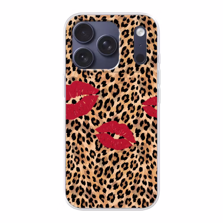 Telefoonhoesje - Kusafdruk - Dierenprint - Rood — 1