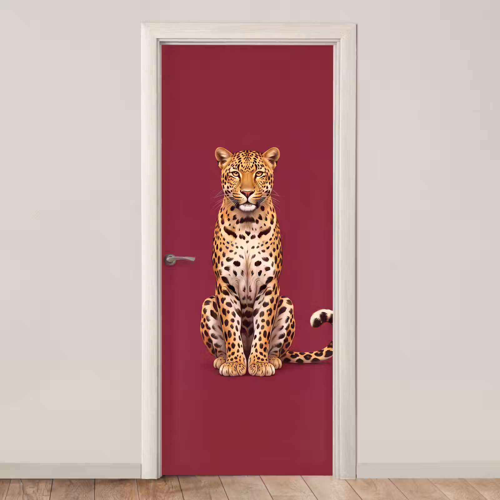 Deursticker - Kat - Dieren - Rood — 1