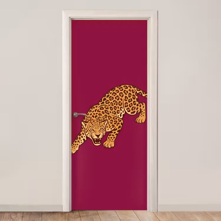 Deursticker - Kat - Aanvallend - Dieren — 1
