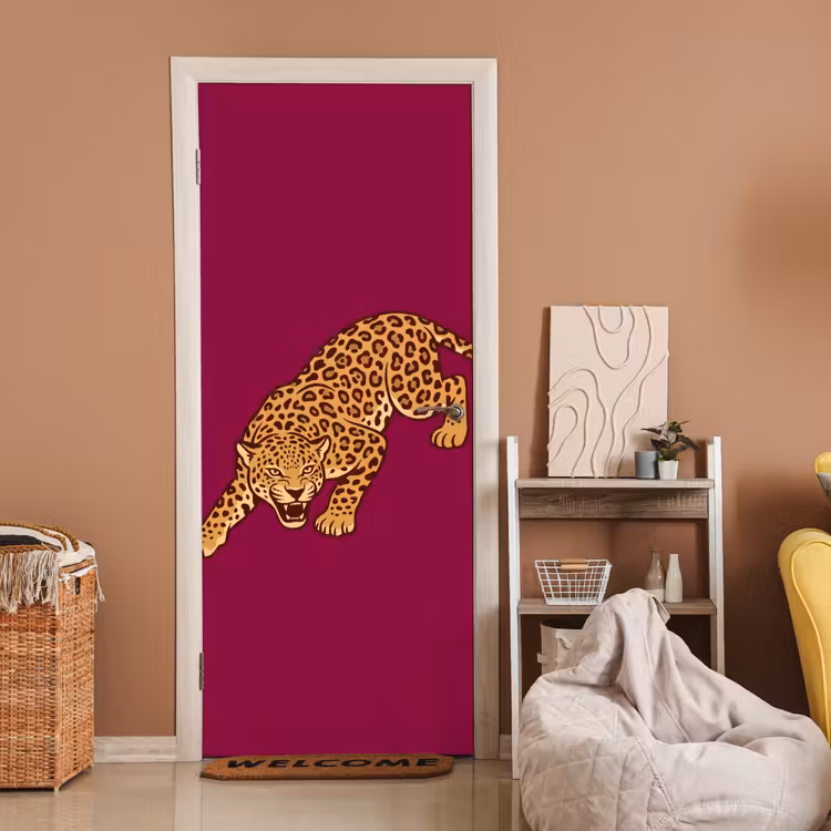 Deursticker - Kat - Aanvallend - Dieren — 2