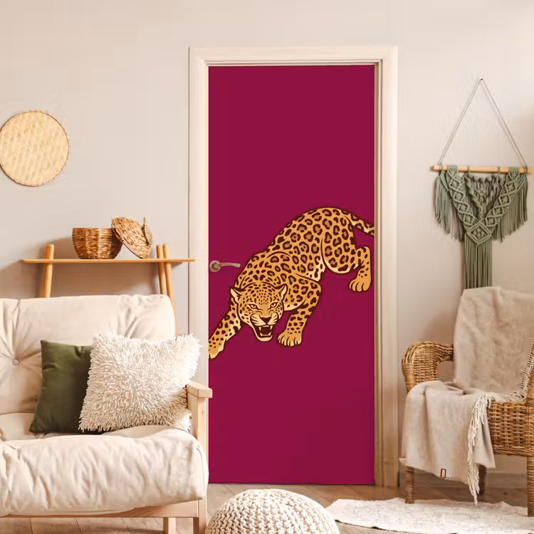 Deursticker - Kat - Aanvallend - Dieren — 4