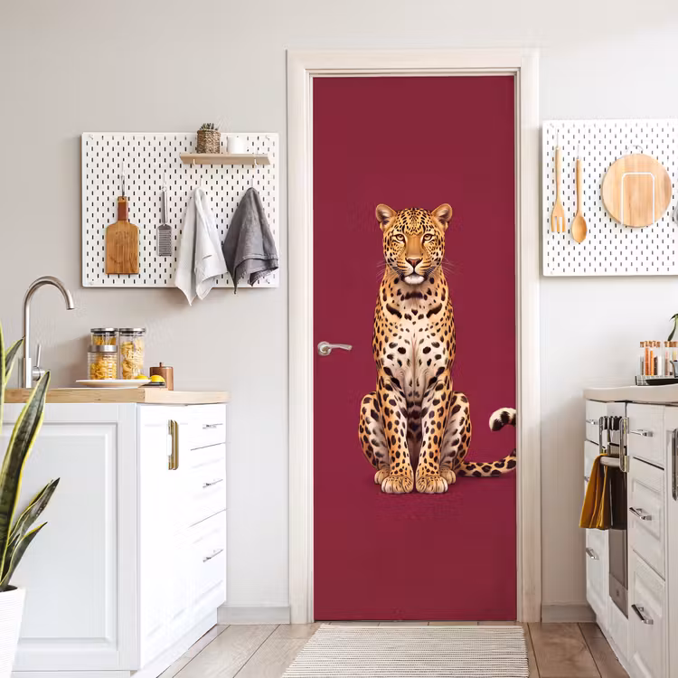 Deursticker - Kat - Dieren - Rood — 7