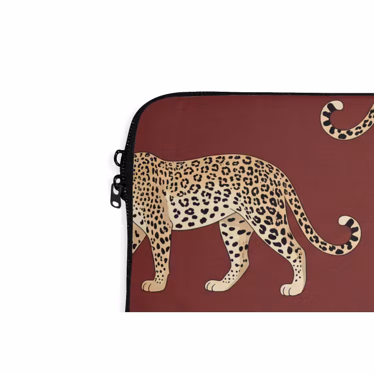 Laptophoes Katten - Patroon - Rood — 5