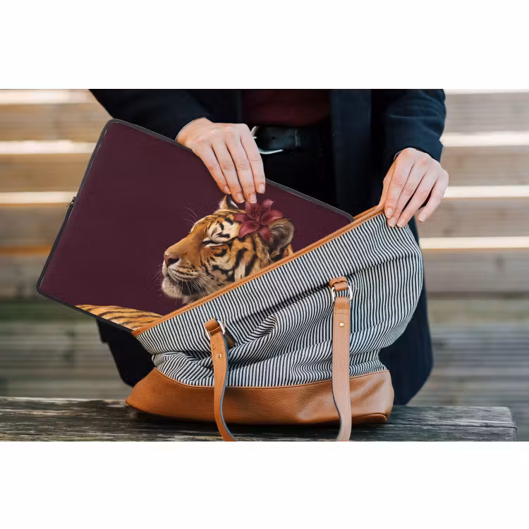 Laptophoes Tijger - Bloem - Dieren — 4