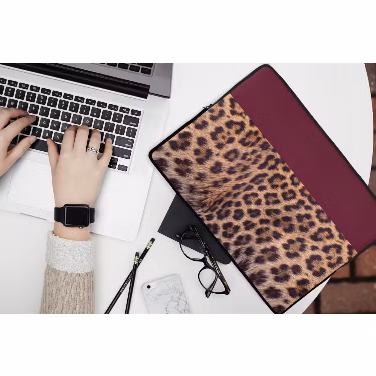 Laptophoes Vacht - Patroon - Bordeaux — 3