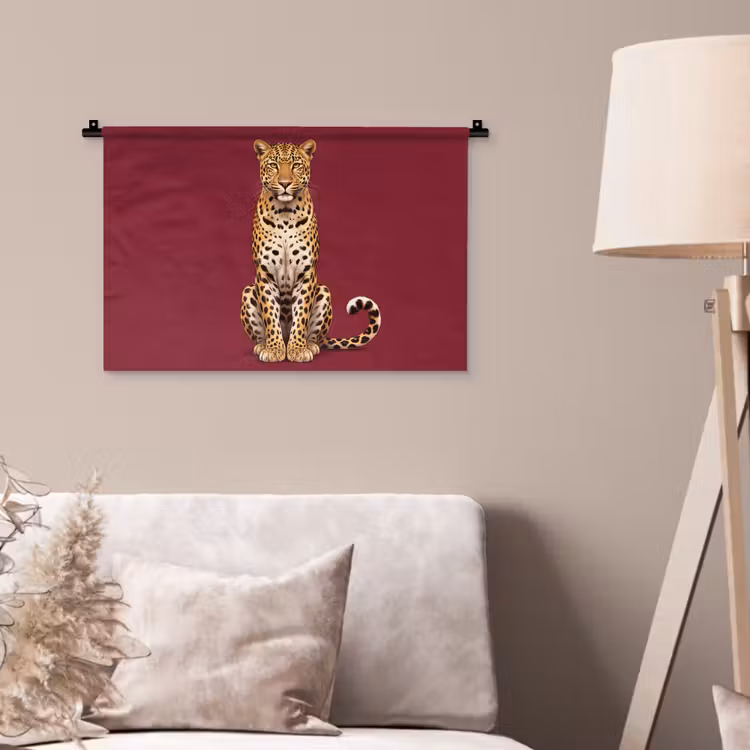 Wandkleed - Kat - Dieren - Rood — 2