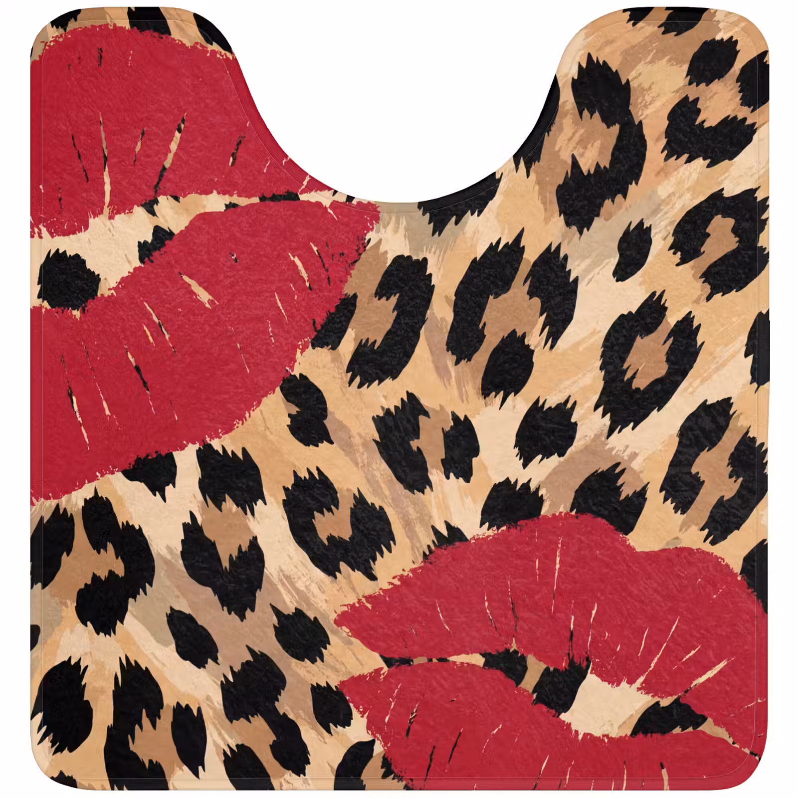 WC Mat - Kusafdruk - Dierenprint - Rood — 1