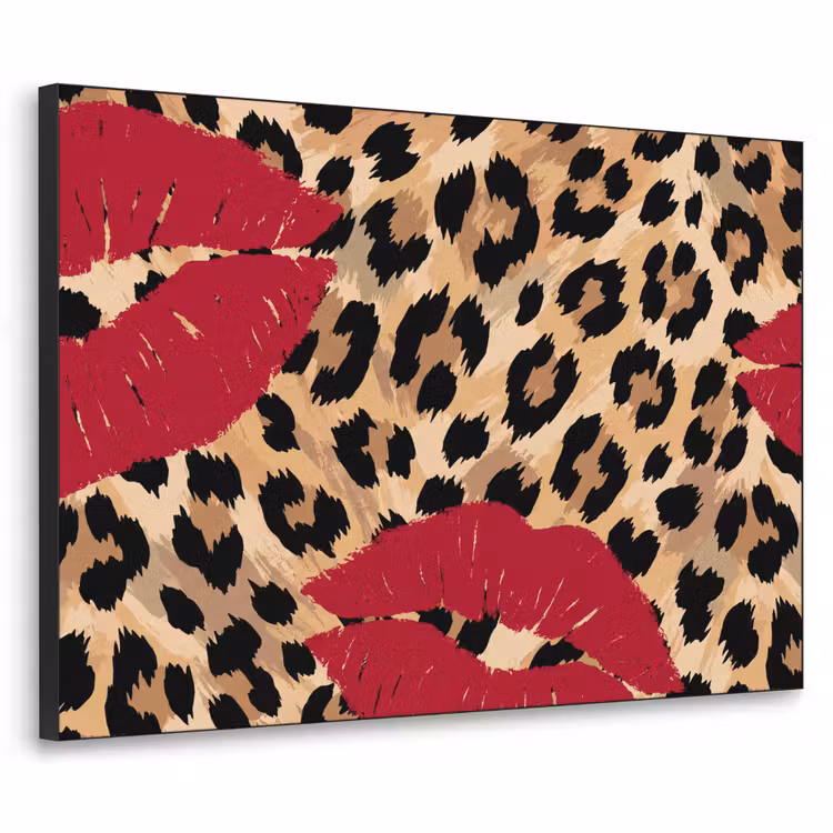 Art frame - Kusafdruk - Dierenprint - Rood — 1
