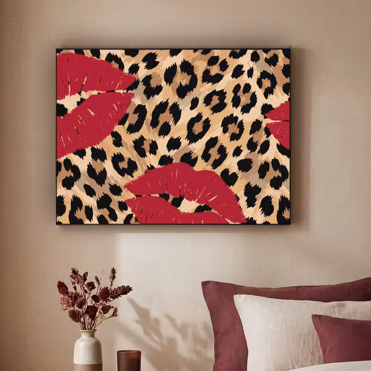 Art frame - Kusafdruk - Dierenprint - Rood — 3