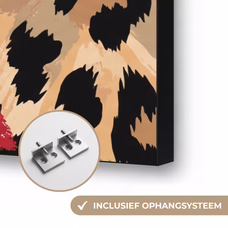 Art frame - Kusafdruk - Dierenprint - Rood — 6
