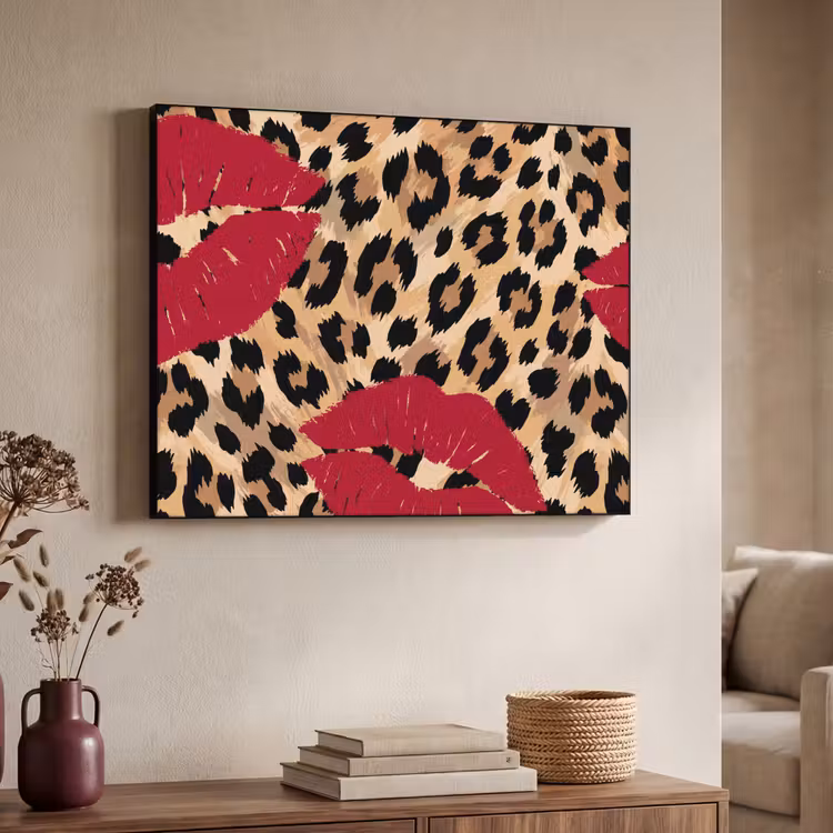 Art frame - Kusafdruk - Dierenprint - Rood — 7