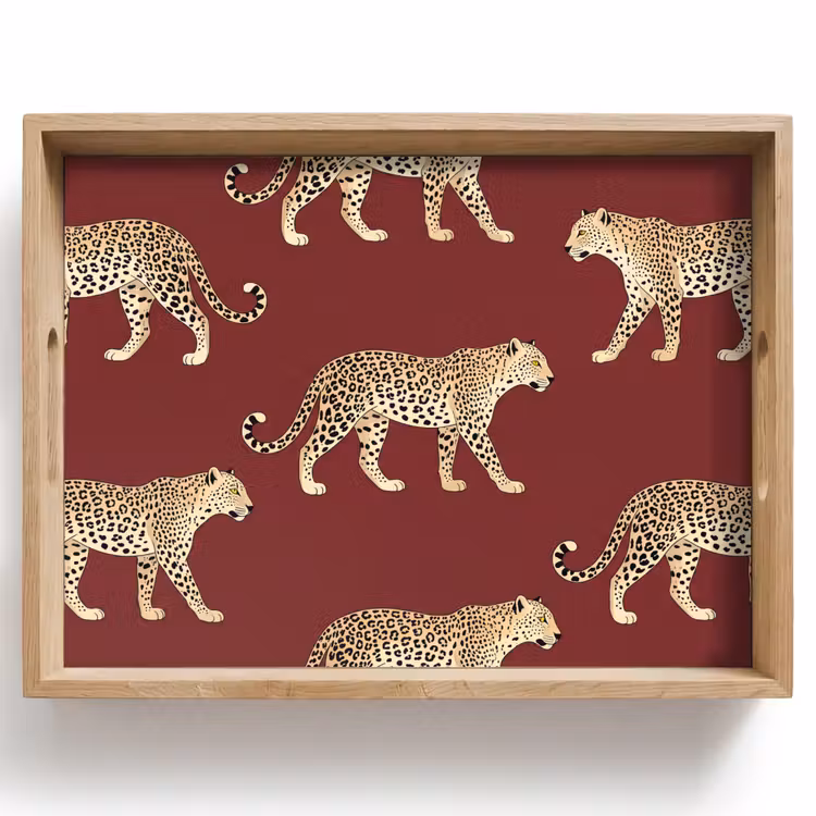 Dienblad - Katten - Patroon - Rood — 1