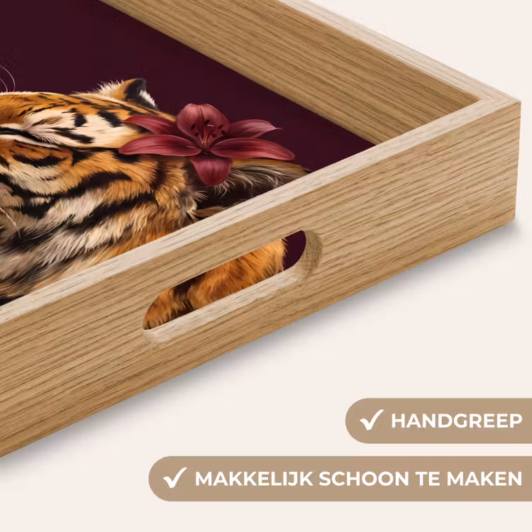 Dienblad - Tijger - Bloem - Dieren — 5