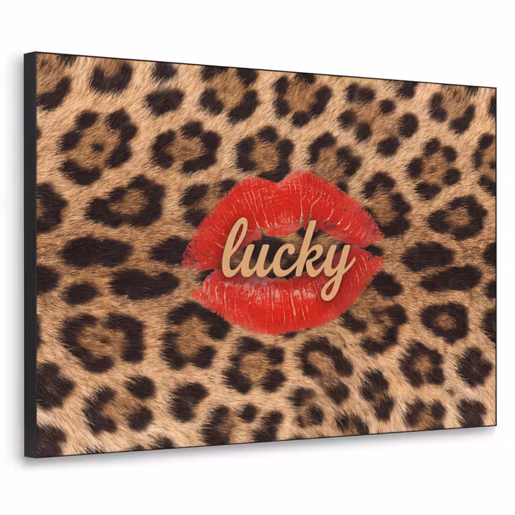 Art frame - Dierenprint - Lippen - Rood — 1