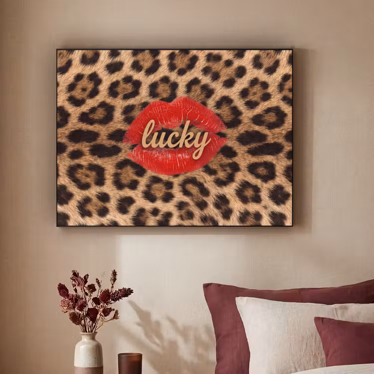 Art frame - Dierenprint - Lippen - Rood — 3