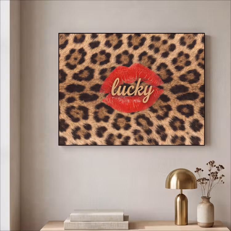 Art frame - Dierenprint - Lippen - Rood — 5