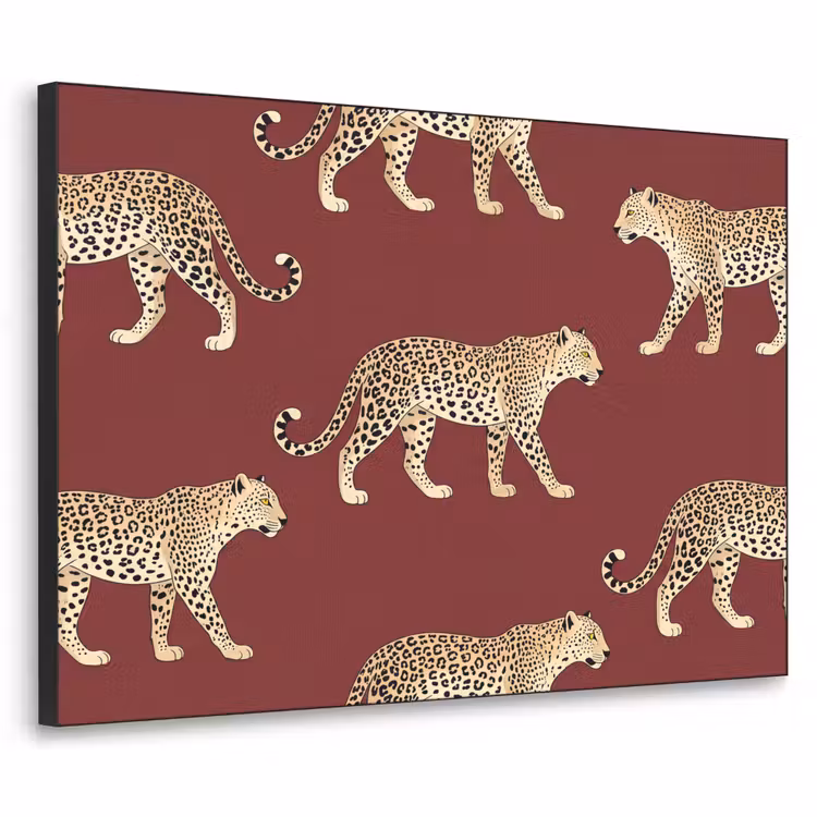 Art frame - Katten - Patroon - Rood — 1